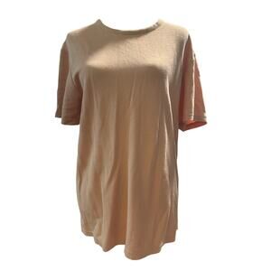 Nordstrom 100% Pima Cotton Short Sleeve Tee, Peach, Women's Size Medium, NWT